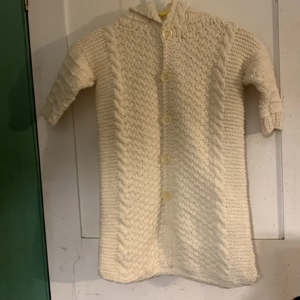 OOAK Baby Bunting Hand-crafted Sleep Sack Fisherman Knit style unique gift